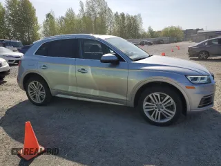 2018 Audi Q5 Premium Plus with VIN WA1BNAFY2J2209396, listed as a Copart auction lot 52804525 with 55,027 mi miles and Salvage Title. Bid and sale history available at carsss.com. Image 4.