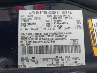 2003 Mercury Mountaineer Convenience с VIN 4M2DU86W43ZJ07966, выставлен на аукционе IAAI как лот 42230759 с пробегом 187 087 миль миль и . История ставок и продаж доступна на DreamBid. Изображение 9.