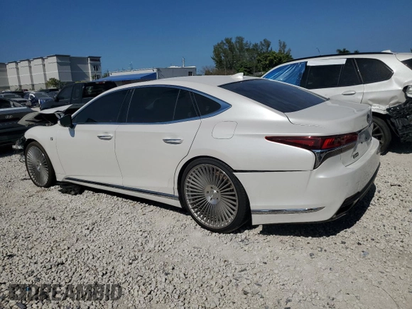 2019 Lexus LS 500 with VIN JTHB51FF2K5009086, listed as a Copart auction lot 52025265 with 93,215 mi miles and Non repairable. Bid and sale history available at DreamBid. Image 2.