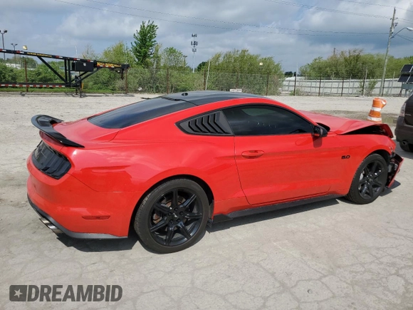 2019 Ford Mustang GT with VIN 1FA6P8CF4K5147549, listed as a Copart auction lot 55528615 with 53,412 mi miles and Salvage title. Bid and sale history available at DreamBid. Image 3.