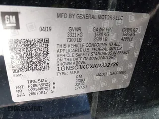 2019 Chevrolet Suburban LT with VIN 1GNSCJKCXKR332739, listed as a IAAI auction lot 41636530 with 104,997 mi miles and . Bid and sale history available at DreamBid. Image 9.