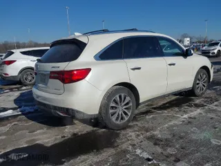 2016 Acura MDX w/Tech with VIN 5FRYD4H49GB019212, listed as a IAAI auction lot 41379321 with 123,576 mi miles. Bid and sale history available at carsss.com. Image 4.