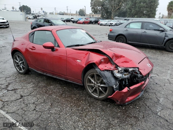 2019 Mazda MX-5 Miata RF Grand Touring with VIN JM1NDAM75K0311031, listed as a Copart auction lot 81381883 with 5,363 mi miles. Bid and sale history available at carsss.com. Image 4.