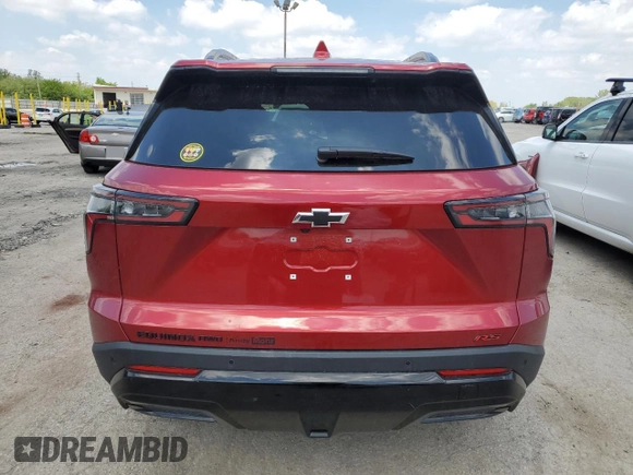 2025 Chevrolet Equinox AWD RS with VIN 3GNAXTEG5SL227155, listed as a Copart auction lot 55302955 with 1,007 mi miles and Salvage title. Bid and sale history available at DreamBid. Image 6.