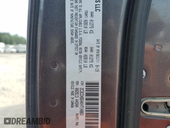 2019 Dodge Charger SXT z VIN 2C3CDXBG4KH714883, wystawiony jako Copart lot #54918765 z przebiegiem 143 706 mil mil oraz Szkoda całkowita • Salvage title. Historia ofert i sprzedaży dostępna na DreamBid. Obrazek 13.