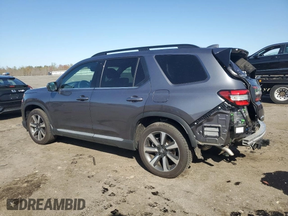 2025 Honda Pilot Elite with VIN 5FNYG1H80SB070312, listed as a Copart auction lot 51281065 with 7,026 mi miles and Salvage Title. Bid and sale history available at DreamBid. Image 2.
