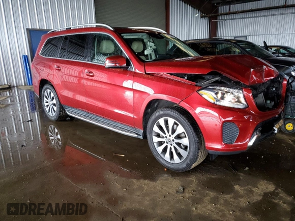 2019 Mercedes-Benz GLS with VIN 4JGDF6EE8KB184050, listed as a Copart auction lot 43813875 with 63,322 mi miles and Salvage Title. Bid and sale history available at carsss.com. Image 4.