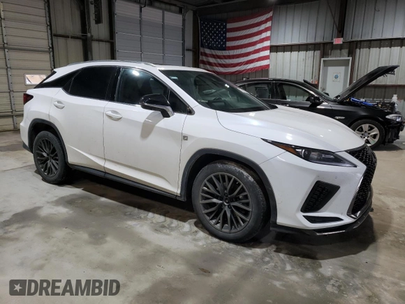 2021 Lexus RX with VIN 2T2YZMDA7MC258798, listed as a Copart auction lot 43090875 with 95,996 mi miles and Salvage Title. Bid and sale history available at carsss.com. Image 4.