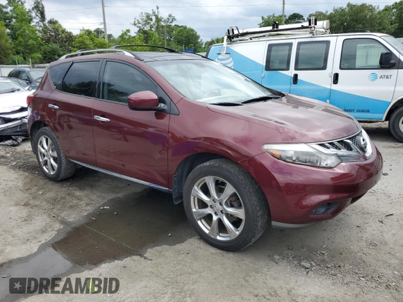 2012 Nissan Murano S with VIN JN8AZ1MU6CW108593, listed as a Copart auction lot 56797295 with 117,559 mi miles and Salvage title. Bid and sale history available at DreamBid. Image 4.