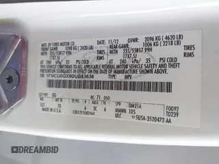 2013 Ford Escape SE with VIN 1FMCU0GX9DUB83638, listed as a IAAI auction lot 42471869 with 213,356 mi miles and . Bid and sale history available at DreamBid. Image 9.