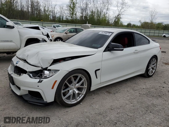 2014 BMW 4 Series 435i xDrive with VIN WBA3R5C53EK189033, listed as a Copart auction lot 56394675 with 101,183 mi miles and Salvage title. Bid and sale history available at DreamBid. Image 1.
