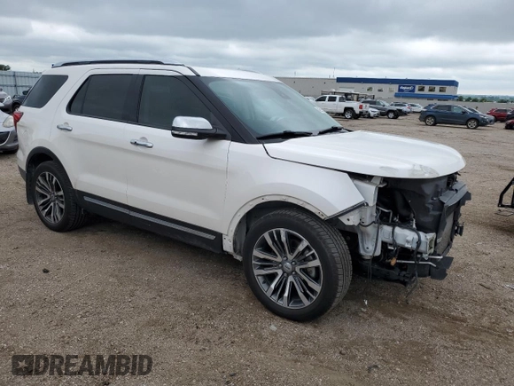2017 Ford Explorer Platinum with VIN 1FM5K8HT0HGC84337, listed as a Copart auction lot 64239935 with 74,400 mi miles and Salvage title. Bid and sale history available at DreamBid. Image 4.