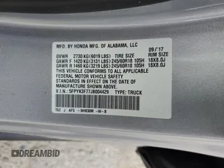 2018 Honda Ridgeline RTL-E z VIN 5FPYK3F77JB004429, wystawiony jako Copart lot #46361025 z przebiegiem 56 643 mil mil oraz Szkoda całkowita • Salvage title. Historia ofert i sprzedaży dostępna na DreamBid. Obrazek 12.