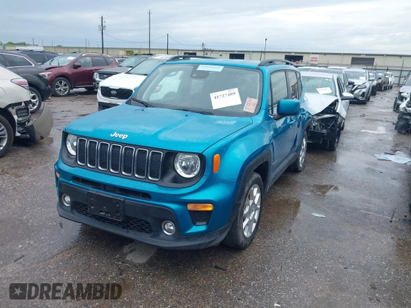 2021 Jeep Renegade Latitude with VIN ZACNJCBB0MPM38811, listed as a IAAI auction lot 41727489 with 95,930 mi miles and . Bid and sale history available at DreamBid. Image 2.