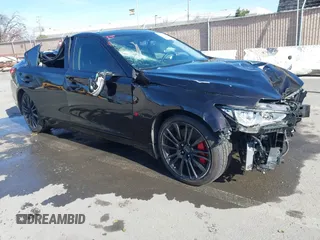 2016 Infiniti Q50 3.0t Red Sport 400 with VIN JN1FV7AR4GM450984, listed as a IAAI auction lot 41548508 with 1 mi miles. Bid and sale history available at carsss.com. Image 1.
