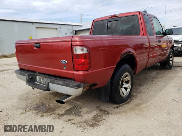 2001 Ford Ranger XL with VIN 1FTYR14V91PB18321, listed as a Copart auction lot 66154153 with 250,367 mi miles and Salvage Title. Bid and sale history available at carsss.com. Image 3.