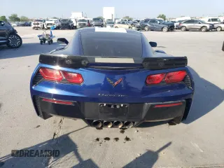 2017 Chevrolet Corvette with VIN 1G1Y12D75H5100590, listed as a Copart auction lot 52602565 with 36,884 mi miles and Salvage title. Bid and sale history available at DreamBid. Image 6.