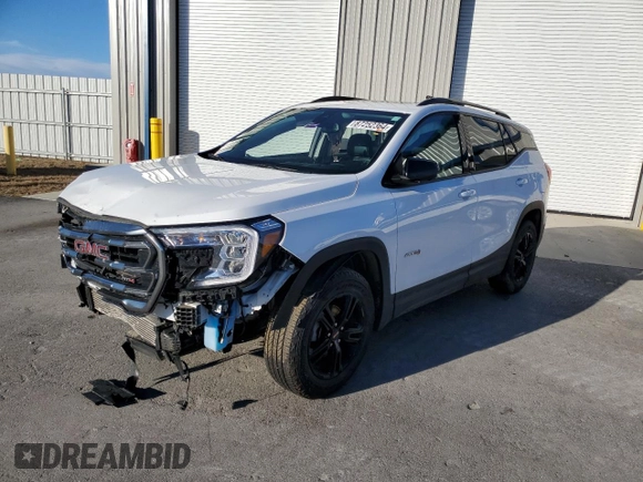 2022 GMC Terrain AT4 with VIN 3GKALYEV9NL300472, listed as a Copart auction lot 87252364 with 19,014 mi miles and Salvage Title. Bid and sale history available at DreamBid. Image 1.
