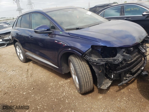 2023 Audi Q4 e-tron Prestige with VIN WA1M2BFZ2PP021473, listed as a Copart auction lot 69072534 with 15,129 mi miles and Salvage Title. Bid and sale history available at carsss.com. Image 4.