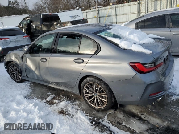 2023 BMW 3 Series 330i xDrive with VIN 3MW89FF04P8D24049, listed as a Copart auction lot 89016375 with 14,749 mi miles and Salvage Title. Bid and sale history available at carsss.com. Image 2.