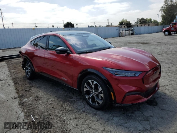 2023 Ford Mustang Mach-E Premium with VIN 3FMTK3R70PMA40851, listed as a Copart auction lot 55997745 with 9,754 mi miles and Salvage title. Bid and sale history available at DreamBid. Image 4.
