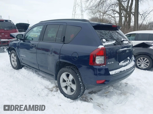 2017 Jeep Compass High Altitude with VIN 1C4NJDEB0HD106845, listed as a IAAI auction lot 41261759 with 76,630 mi miles. Bid and sale history available at carsss.com. Image 3.