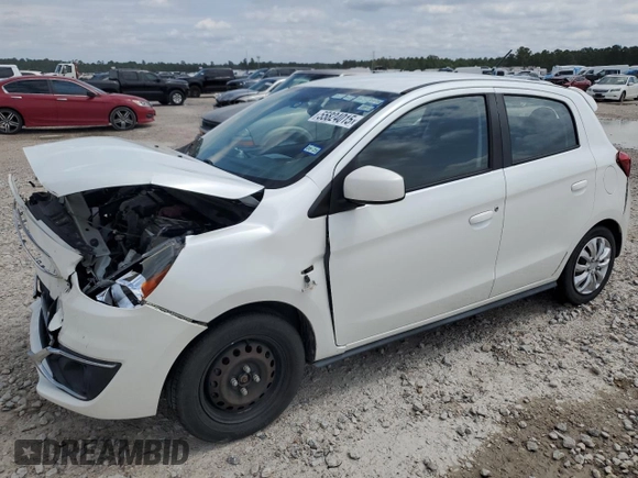 2017 Mitsubishi Mirage ES with VIN ML32A3HJ9HH021899, listed as a Copart auction lot 55824015 with 99,247 mi miles and Salvage title. Bid and sale history available at DreamBid. Image 1.