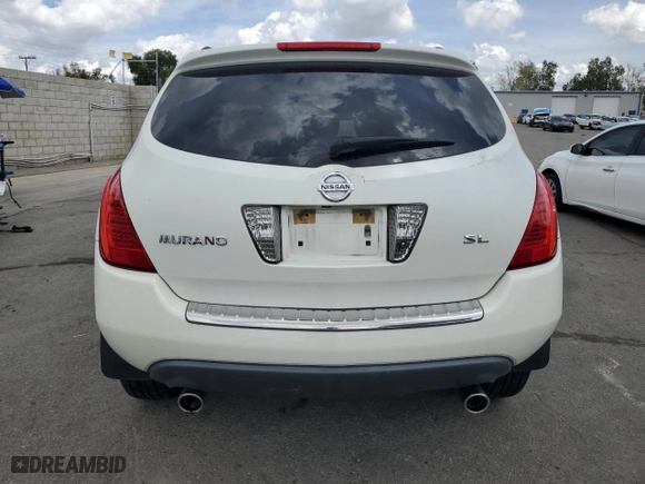 2006 Nissan Murano SL with VIN JN8AZ08T36W426381, listed as a Copart auction lot 51248315 with 260,360 mi miles and Salvage Title. Bid and sale history available at carsss.com. Image 6.