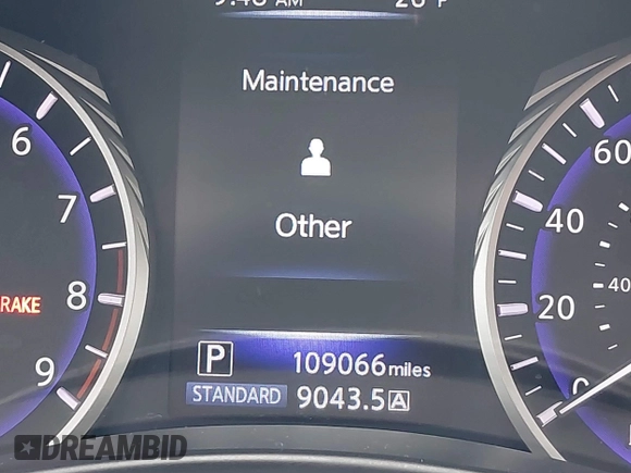 2015 Infiniti Q50 with VIN JN1BV7AR0FM392708, listed as a IAAI auction lot 41593006 with 109,066 mi miles. Bid and sale history available at carsss.com. Image 15.