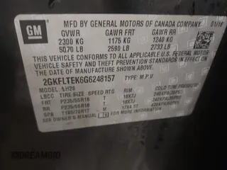 2016 GMC Terrain SLE with VIN 2GKFLTEK6G6248157, listed as a IAAI auction lot 41835865 with 93,741 mi miles. Bid and sale history available at carsss.com. Image 9.