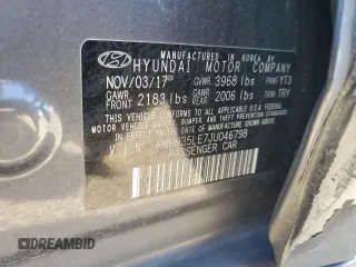 2018 Hyundai Elantra с VIN KMHH35LE7JU046798, выставлен на аукционе Copart как лот 54109675 с пробегом 86 599 миль миль и Списание • Salvage title. История ставок и продаж доступна на DreamBid. Изображение 12.