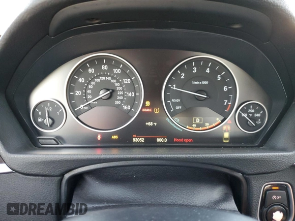 2015 BMW 3 Series 328i with VIN WBA3C1C51FP116967, listed as a Copart auction lot 65348565 with 93,052 mi miles and Salvage title. Bid and sale history available at DreamBid. Image 9.