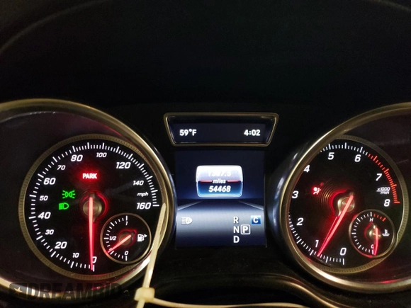 2019 Mercedes-Benz GLS with VIN 4JGDF6EE7KB235649, listed as a Copart auction lot 49802953 with 54,468 mi miles. Bid and sale history available at carsss.com. Image 9.