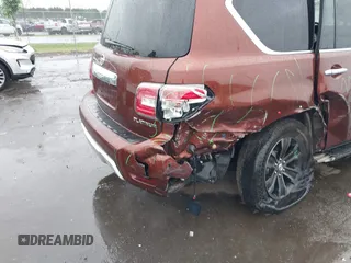 2018 Nissan Armada Platinum with VIN JN8AY2NE6J9731093, listed as a IAAI auction lot 42313252 with 125,617 mi miles and . Bid and sale history available at DreamBid. Image 6.
