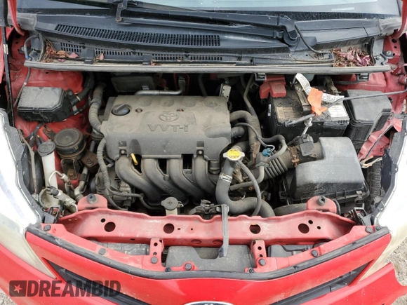 2012 Toyota Yaris L with VIN JTDKTUD32CD517695, listed as a Copart auction lot 57392355 with 201,711 mi miles and Salvage title. Bid and sale history available at DreamBid. Image 11.