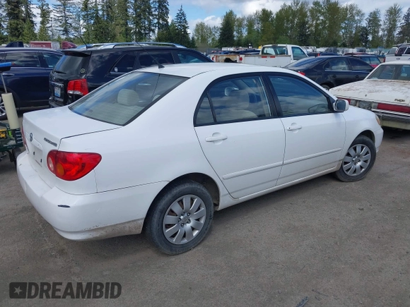2003 Toyota Corolla CE with VIN 2T1BR32E03C020512, listed as a IAAI auction lot 42066967 with 206,146 mi miles and . Bid and sale history available at DreamBid. Image 4.