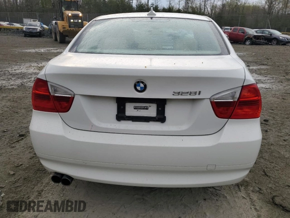 2007 BMW 3 Series 328i with VIN WBAVA33517KX77150, listed as a Copart auction lot 51464385 with 114,650 mi miles and Salvage Title. Bid and sale history available at carsss.com. Image 6.