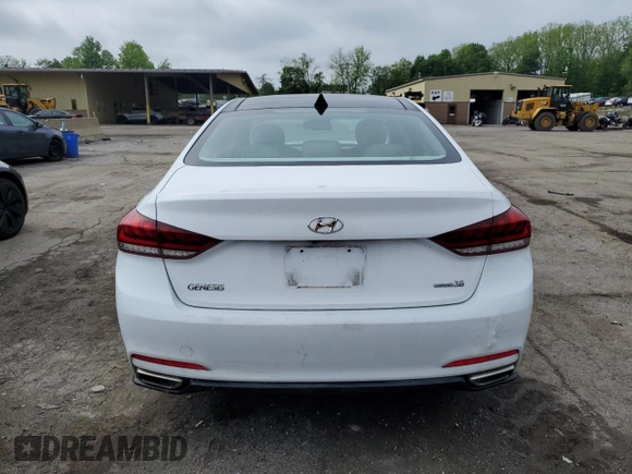 2016 Hyundai Genesis 3.8L z VIN KMHGN4JE9GU142234, wystawiony jako Copart lot #55795145 z przebiegiem 56 791 mil mil oraz Szkoda całkowita • Salvage title. Historia ofert i sprzedaży dostępna na DreamBid. Obrazek 6.