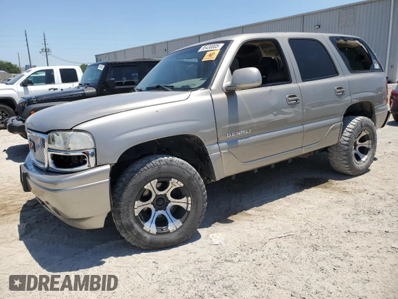 2001 GMC Yukon Denali z VIN 1GKEK63U41J314185, wystawiony jako Copart lot #58430005 z przebiegiem Nie podano mil oraz Szkoda całkowita • Salvage title. Historia ofert i sprzedaży dostępna na DreamBid. Obrazek 1.