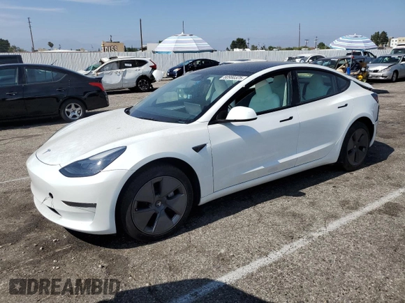 2023 Tesla Model 3 z VIN 5YJ3E1EA6PF517935, wystawiony jako Copart lot #60980325 z przebiegiem 45 496 mil mil oraz Szkoda całkowita • Salvage title. Historia ofert i sprzedaży dostępna na DreamBid. Obrazek 1.