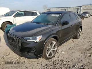 2021 Audi Q3 S line Premium Plus with VIN WA1EECF37M1109365, listed as a Copart auction lot 48458025 with 39,637 mi miles and Salvage title. Bid and sale history available at DreamBid. Image 1.