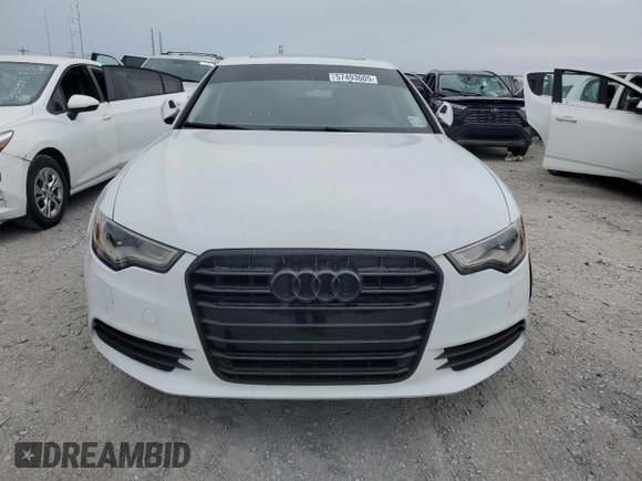 2013 Audi A6 Premium Plus with VIN WAUDFAFC0DN051723, listed as a Copart auction lot 57493605 with 74,881 mi miles and Salvage title. Bid and sale history available at DreamBid. Image 5.