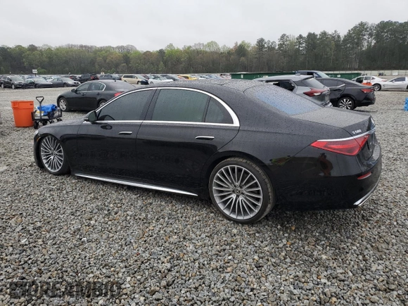 2023 Mercedes-Benz S 580 with VIN W1K6G7GB0PA184579, listed as a Copart auction lot 50176075 with 8,766 mi miles and Salvage Title. Bid and sale history available at DreamBid. Image 2.