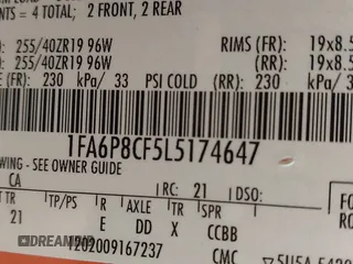 2020 Ford Mustang GT z VIN 1FA6P8CF5L5174647, wystawiony jako IAAI lot #42476619 z przebiegiem 42 728 mil mil oraz . Historia ofert i sprzedaży dostępna na DreamBid. Obrazek 9.