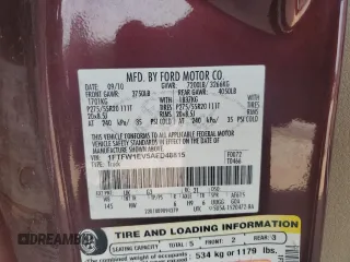 2010 Ford F-150 XL z VIN 1FTFW1EV5AFD48815, wystawiony jako Copart lot #62149125 z przebiegiem 286 057 mil mil oraz Szkoda całkowita • Salvage title. Historia ofert i sprzedaży dostępna na DreamBid. Obrazek 12.