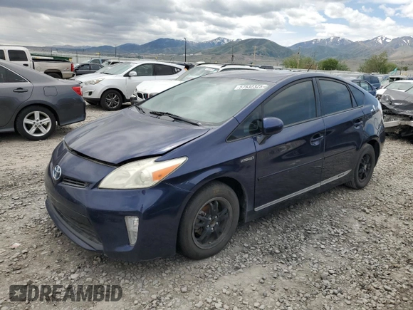 2013 Toyota Prius One with VIN JTDKN3DU4D1723892, listed as a Copart auction lot 57532325 with Not Provided miles and Clean Title. Bid and sale history available at DreamBid. Image 1.