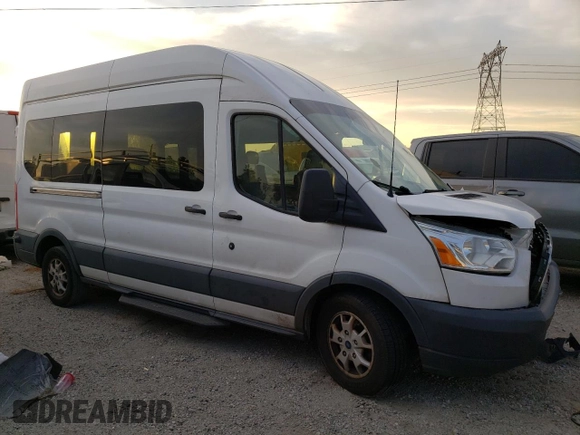 2015 Ford Transit Passenger XL with VIN 1FBAX2XGXFKA32115, listed as a Copart auction lot 87395664 with 123,749 mi miles and Salvage Title. Bid and sale history available at carsss.com. Image 4.