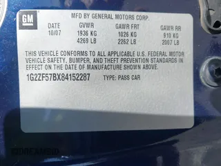 2008 Pontiac G6 1SV Value Leader z VIN 1G2ZF57BX84152287, wystawiony jako IAAI lot #41652888 z przebiegiem 100 269 mil mil oraz . Historia ofert i sprzedaży dostępna na DreamBid. Obrazek 9.