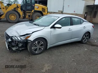 2021 Nissan Sentra SV with VIN 3N1AB8CV6MY288481, listed as a Copart auction lot 59958195 with 33,644 mi miles and Salvage title. Bid and sale history available at DreamBid. Image 1.