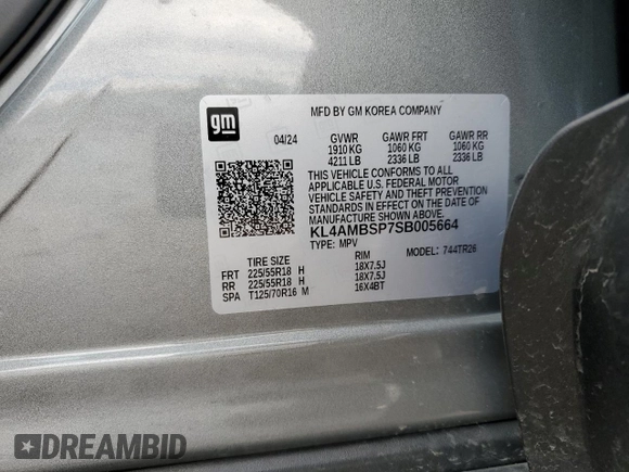 2025 Buick Encore GX Preferred z VIN KL4AMBSP7SB005664, wystawiony jako Copart lot #50201675 z przebiegiem 12 793 mil mil oraz Szkoda całkowita • Salvage title. Historia ofert i sprzedaży dostępna na DreamBid. Obrazek 13.